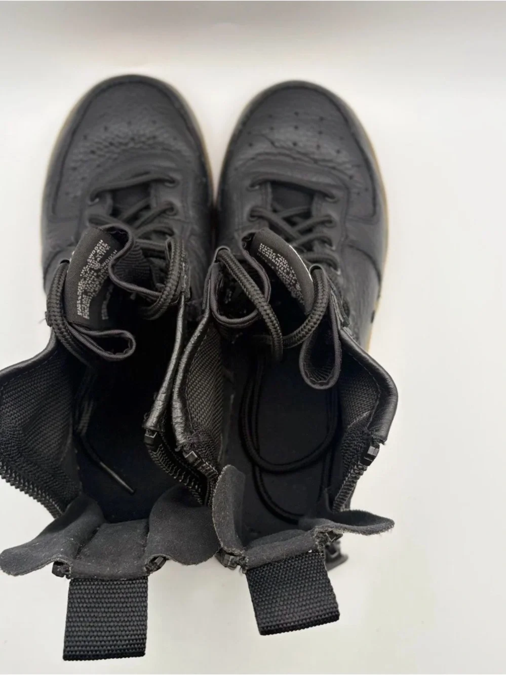 Nike Black High-Top Sneakers with Gum Sole